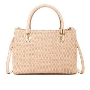 Cole Haan Benson small woven leather satchel